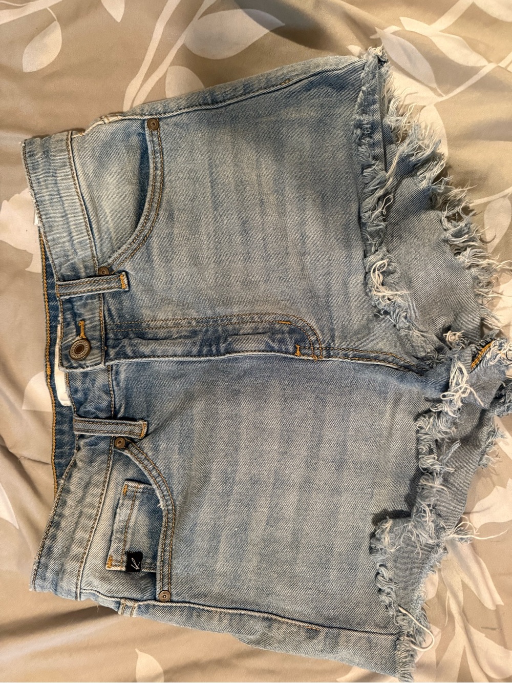 KanCan Light Blue Distressed Denim Jean Shorts